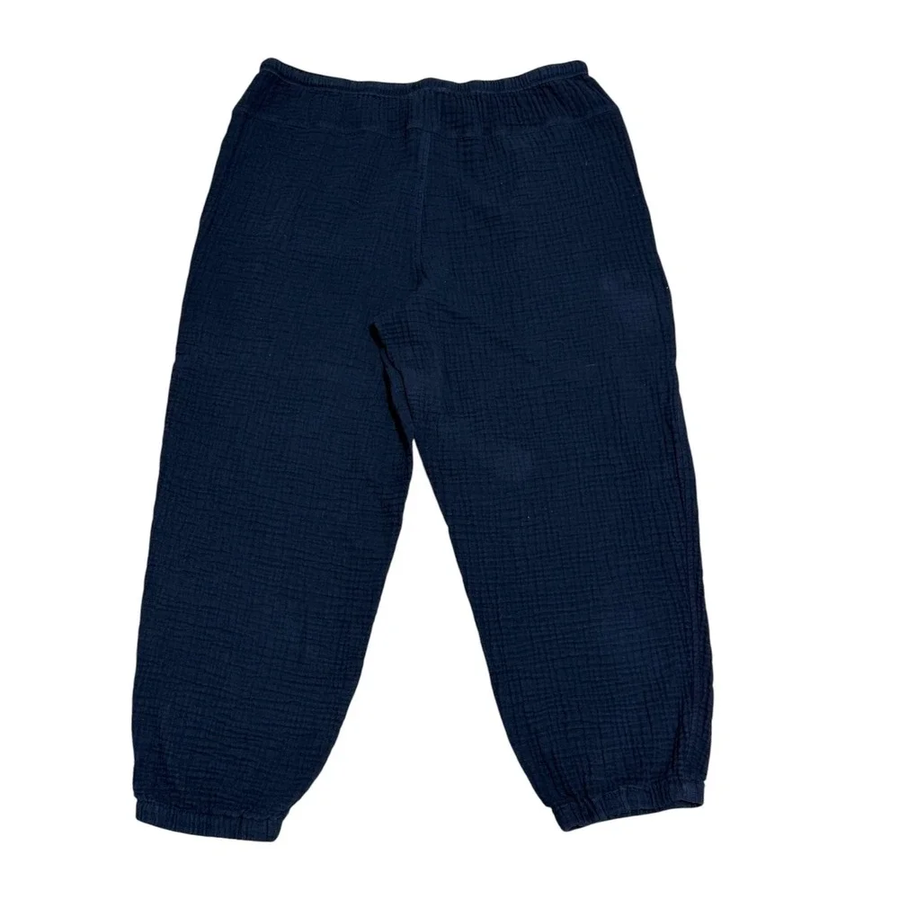 Madewell Lightspun Pull-On Mid-Rise Jogger Pants XL Navy Cotton Gauze  Lounge - Picture 10 of 12